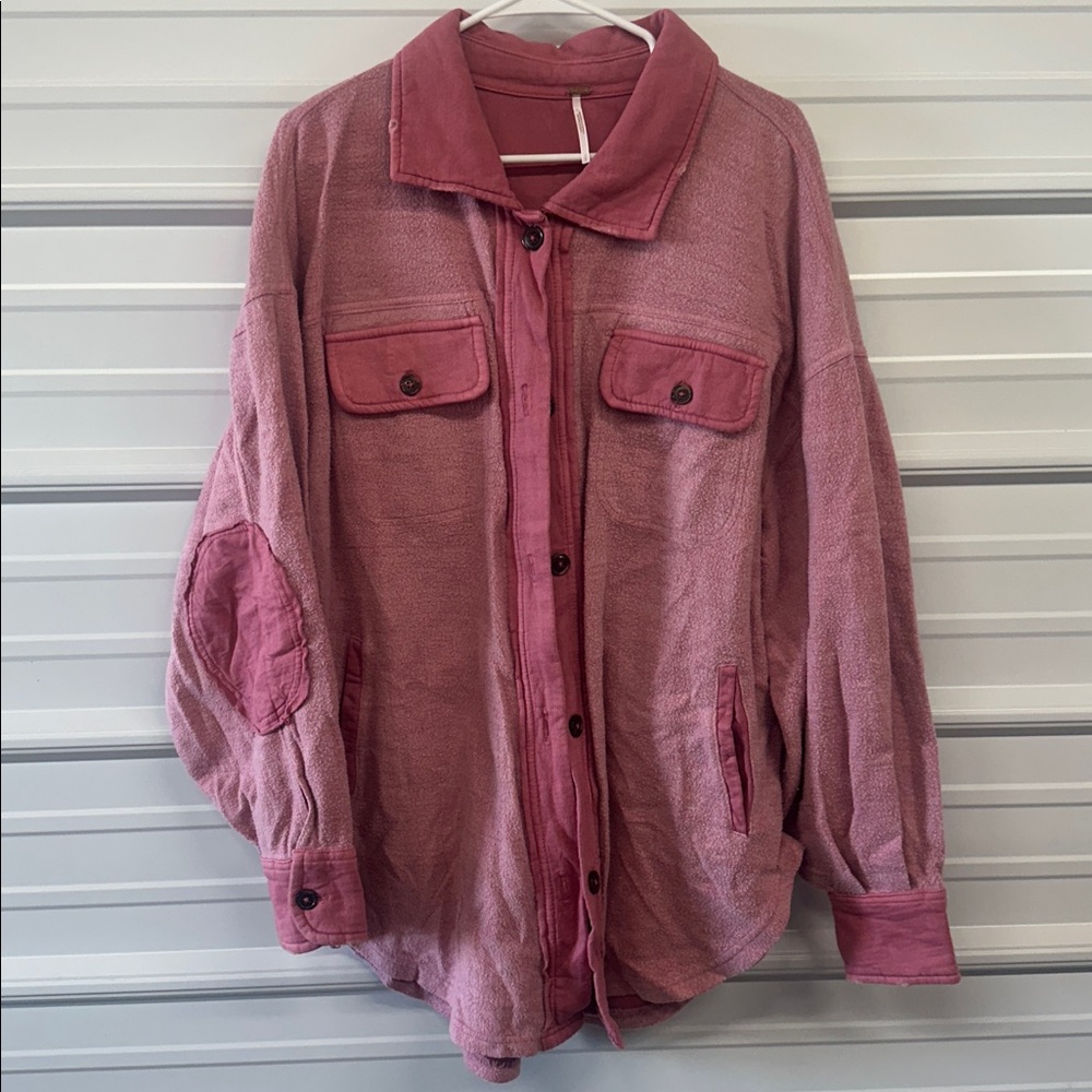 Free People Oversized Shirt - Pink - Small